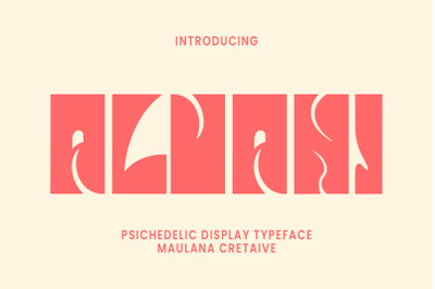 Alvani Psichedelic Display Typeface