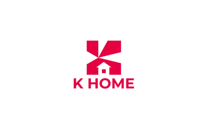 letter k home vector template logo design