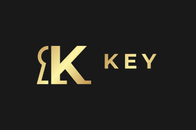 letter k key vector template logo design