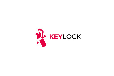 letter k lock vector template logo design