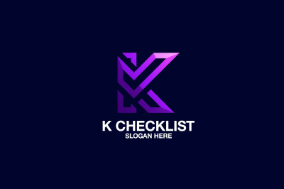 letter k vector template logo design