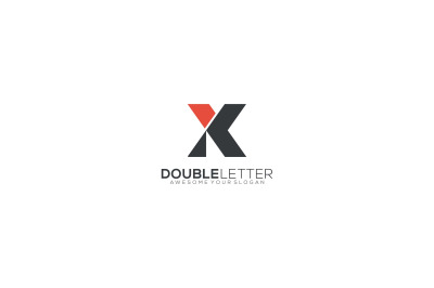 letter k or x vector template logo design