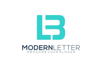 letter l and b vector template logo design