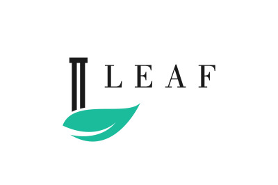 letter l leaf vector template logo design