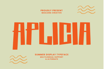 Aplicia Summer Display Typeface