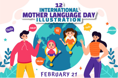 12 International Mother Language Day Illustration