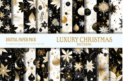 Luxury Christmas patterns. Digital Paper.