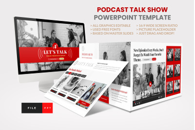 Podcast Talk Show Powerpoint Template