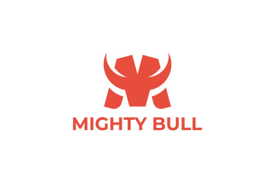 letter m bull vector template logo design