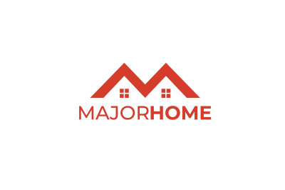 letter m home vector template logo design