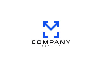 letter m mail vector template logo design