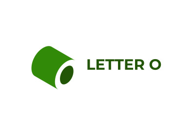 letter o 3d vector template logo design