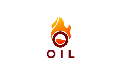 letter o fire vector template logo design