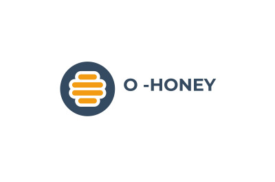 letter o honey nest vector template logo design