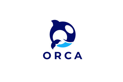 letter o orca vector template logo design