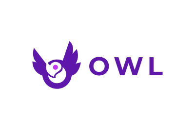 letter o owl vector template logo design