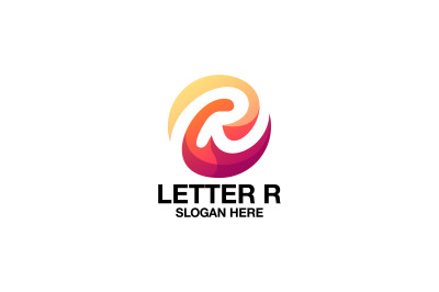 letter r vector template logo design