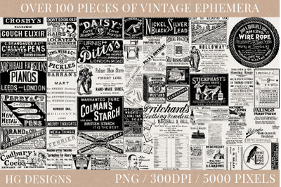100 Plus Vintage Ephemera Png Files