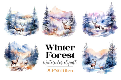 Christmas Forest Sublimation Design PNG