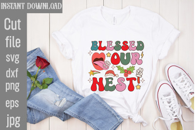 Blessed Our Nest&2C;Retro Christmas Bundle&2C; Christmas Sublimation Bundle