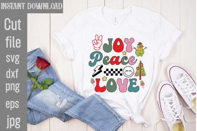 Joy Peace Love,Retro Christmas Bundle, Christmas Sublimation Bundle Ch