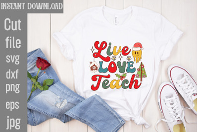 Live Love Teach&2C;Retro Christmas Bundle&2C; Christmas Sublimation Bundle C