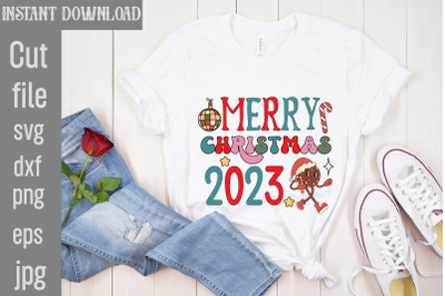 Merry Christmas 2023&2C;Retro Christmas Bundle&2C; Christmas Sublimation Bun