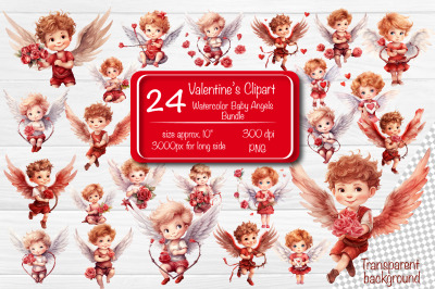 Baby Angel Bundle PNG Angels Clipart Boys cupid Valentine clipart PNG