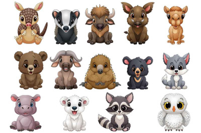 Set of Fourteen Little Animal Collection