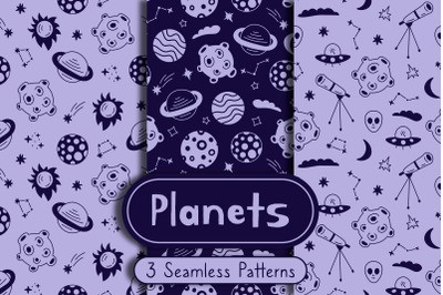 Planets Seamless Patterns