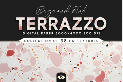 Beige and Pink Terrazzo Texture Pack
