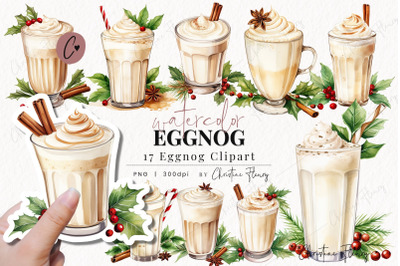 Watercolor Eggnog Clipart