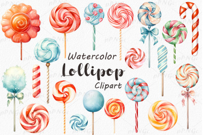 Watercolor Lollipop Clipart