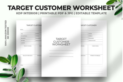 Target Customer Worksheet KDP Interior