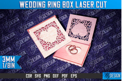 Wedding Ring Box Laser Cut | Jewelry Box Laser Cut SVG Design