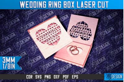 Wedding Ring Box Laser Cut | Jewelry Box Laser Cut SVG Design