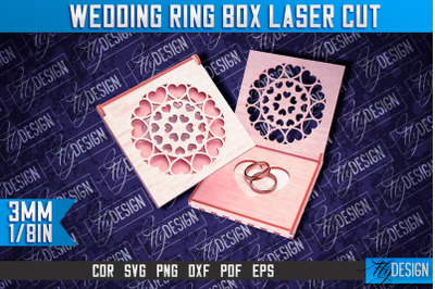 Wedding Ring Box Laser Cut | Jewelry Box Laser Cut SVG Design