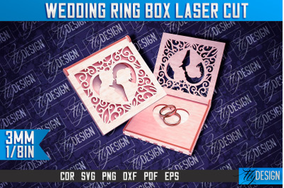 Wedding Ring Box Laser Cut | Jewelry Box Laser Cut SVG Design