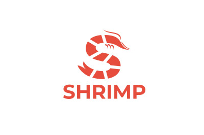 letter s shrimp vector template logo design