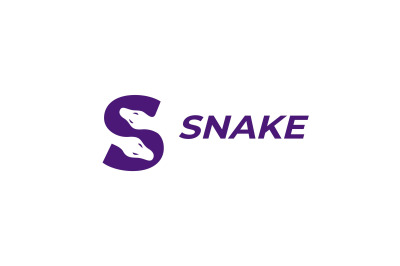letter s snake logo vector template logo design