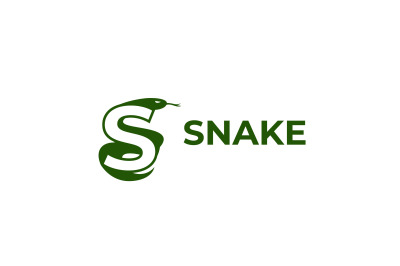 letter s snake vector template logo design