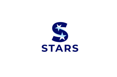 letter s stars vector template logo design