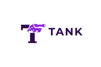 letter t tank vector template logo design