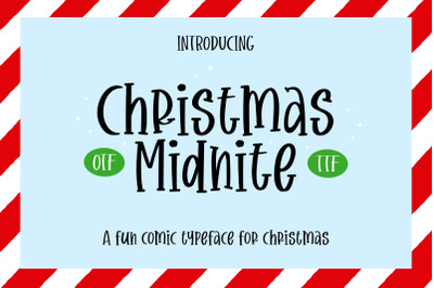Christmas Midnite Font, Fun Font, Sans-Serif, Cool Modern Style, OTF