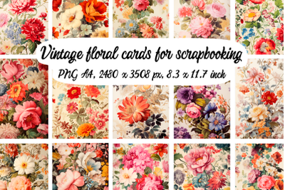 20 Vintage flowers posters\cards