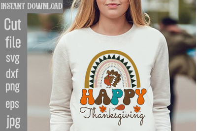Happy Thanksgiving SVG cut file&2C;Retro Thanksgiving Bundle&2C;Thanksgiving