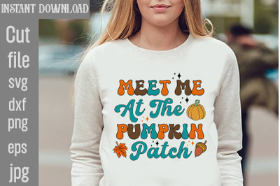 Meet Me At The Pumpkin Patch SVG cut file&2C;Retro Thanksgiving Bundle&2C;Th