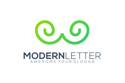 letter w logo vector template logo design