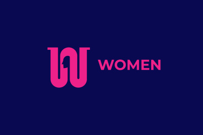 letter w women vector template logo design