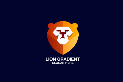 lion face vector template logo design